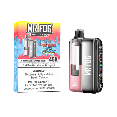 Pink Lemon Sour Blueberry Mr Fog Switch 45K Puffs Disposable Pods Kits