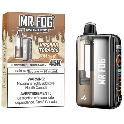 Virginia Tobacco Mr Fog Switch 45K Puffs Disposable Pods Kits