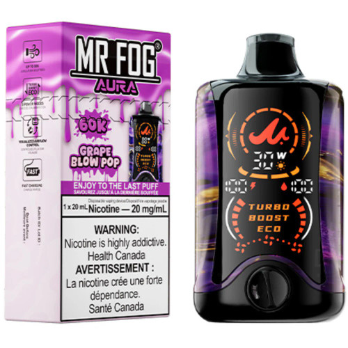 Mr Fog Aura 60K Grape Blow Pop