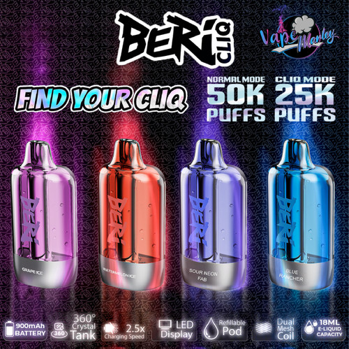 Beri Cliq Disposable Kit - 50k Puffs Vape