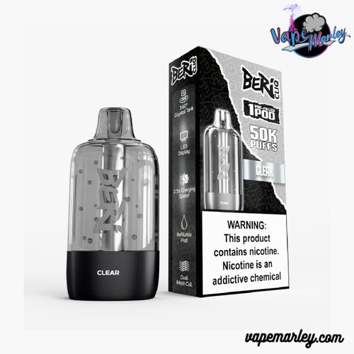 Clear Beri Cliq 50K Puff Disposable Pod Only