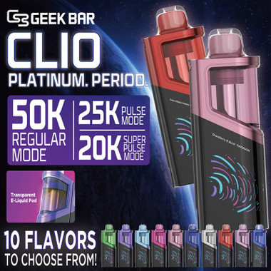 Geek Bar Clio Platinum 50K Puffs Disposable (ONLY POD)