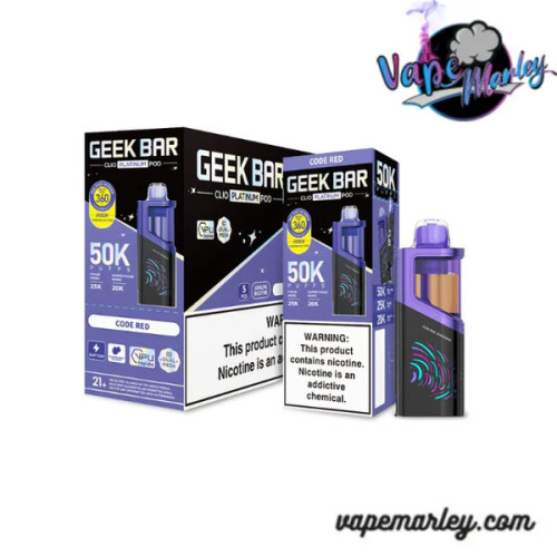 Code Red Geek Bar Clio Platinum 50K Puffs Disposable (ONLY POD)