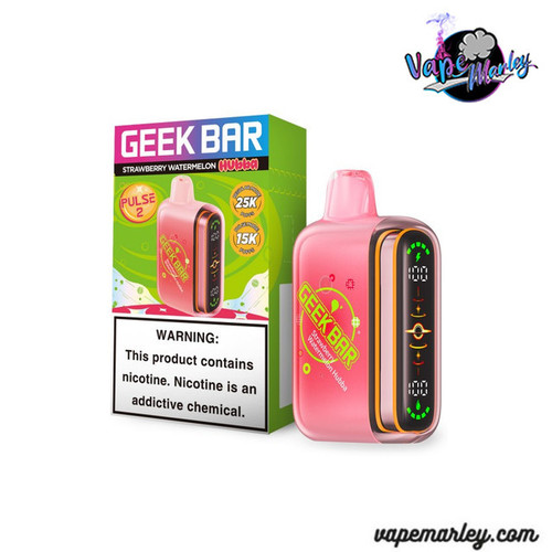 STRAWBERRY WATERMELON Geek Bar Pulse 2 HUBBA Edition Disposable Vape