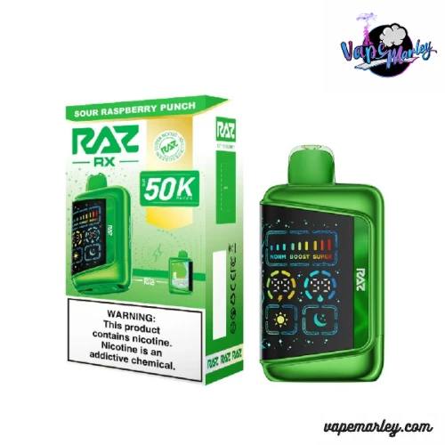 Sour Raspberry Punch Raz RX 50K Puffs Disposable Vape - 19mL