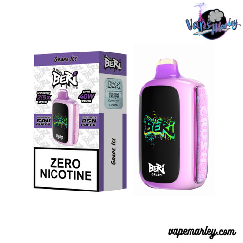 Grape Ice Beri Crush 50K Puffs Zero Nic Disposable Vape