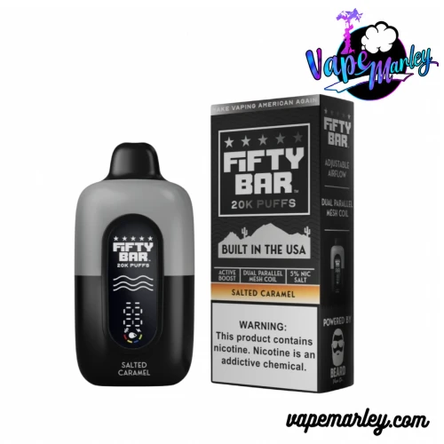 Salted Caramel Fifty Bar V2 20K Puffs Disposable Vape