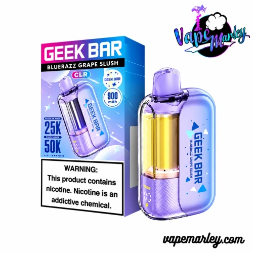 Blue Razz Grape Slush Geek Bar CLR 50K Puffs Disposable Vape