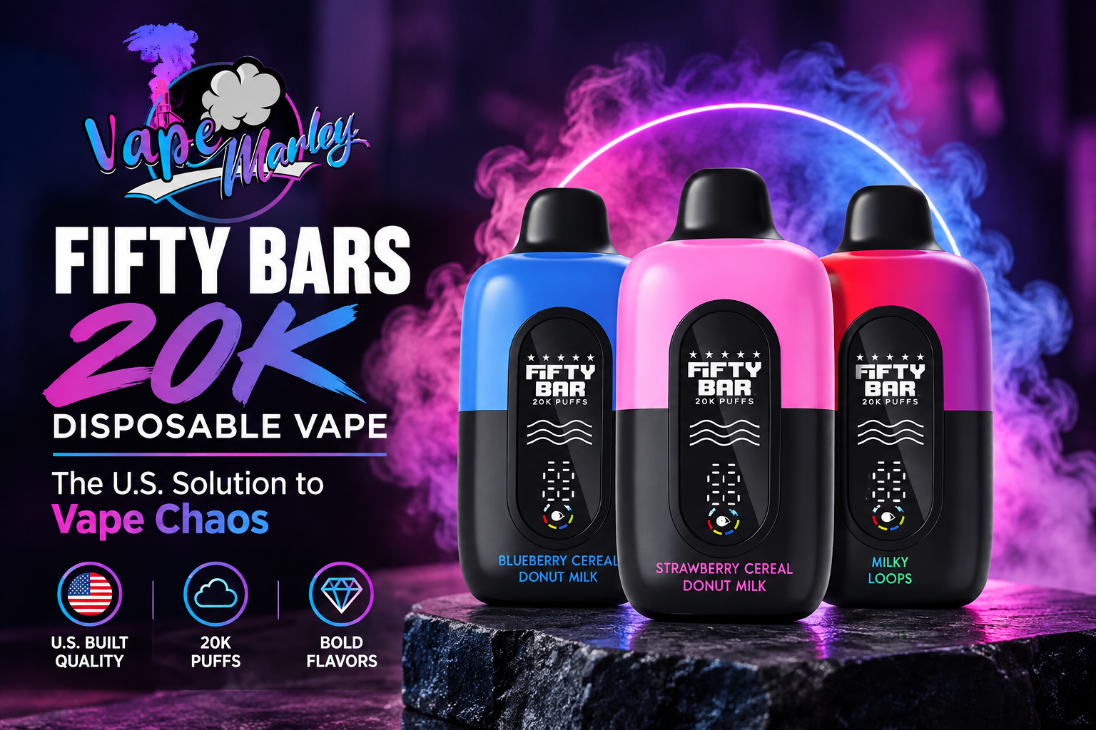 Fifty Bars 20K Disposable Vape – The U.S. Solution to Vape Chaos