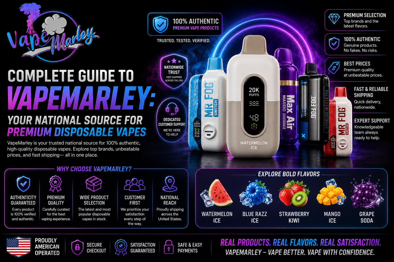 Complete Guide to VapeMarley: Your National Source for Premium Disposable Vapes