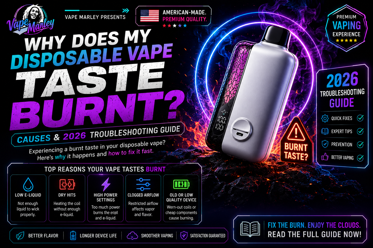 Why Does My Disposable Vape Taste Burnt? Causes & 2026 Troubleshooting Guide