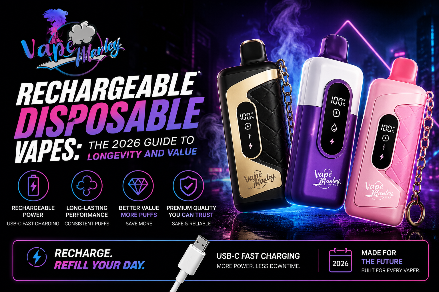 Rechargeable Disposable Vapes: The 2026 Guide to Longevity and Value