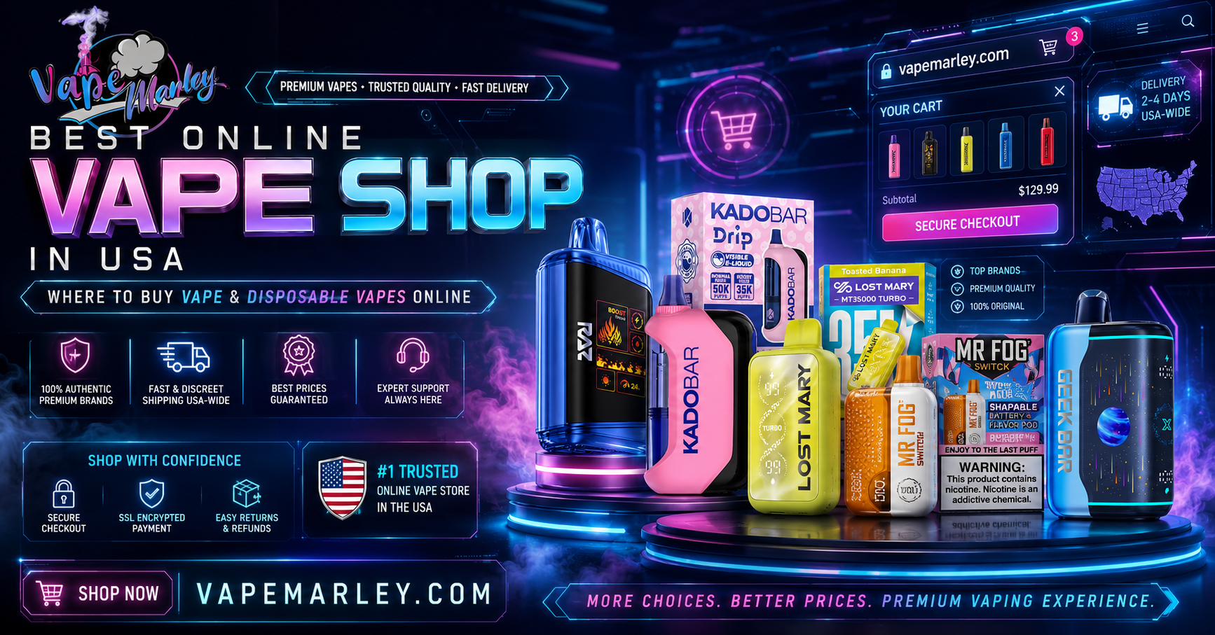 Best Online Vape Shop in USA: Where to Buy Vape & Disposable Vapes Online