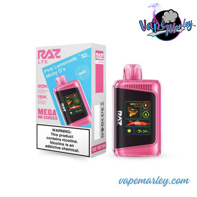 Disposable Vape Features Pink Os Raz LTX 25K Disposable