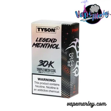 Tyson Menthol Vape Tyson 2.0 Lightweight 6000 Puffs 3-Pack Disposable Vape  by Mike Tyson – VapeDeal.com Menthol Silver Tyson 2.0 Legend 30K Puffs