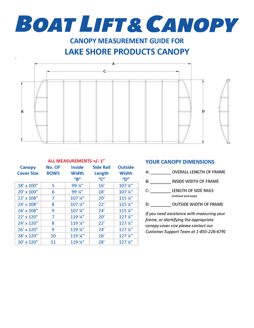LakeShore Products - 13oz Vinyl Canopy Covers