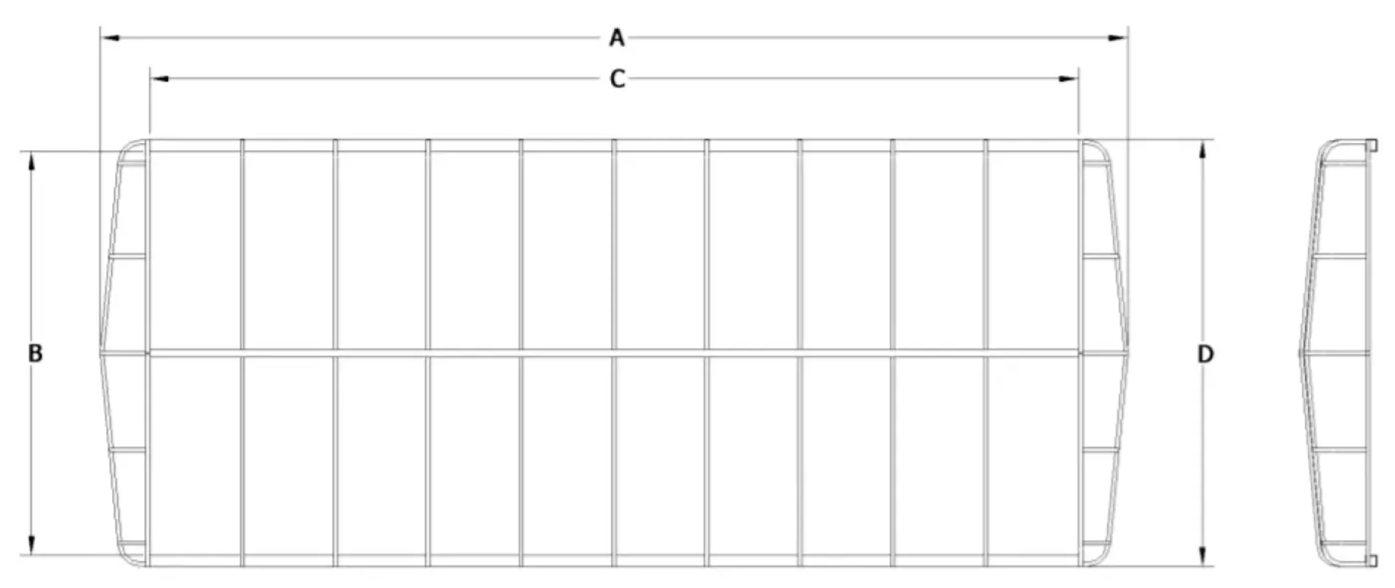 Diagram Measurement Guide for Hewitt DLX Canopy Covers