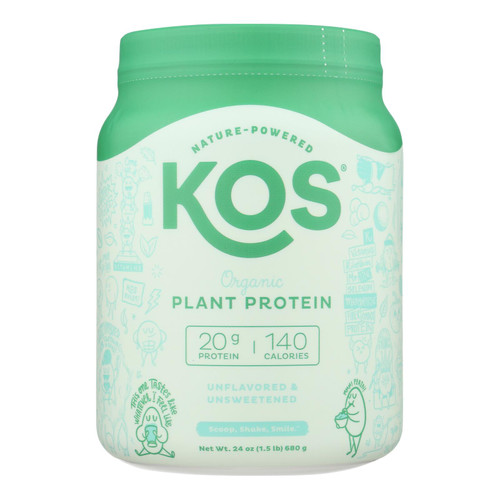 Kos Protein Powder Unflavored 24 Ounce