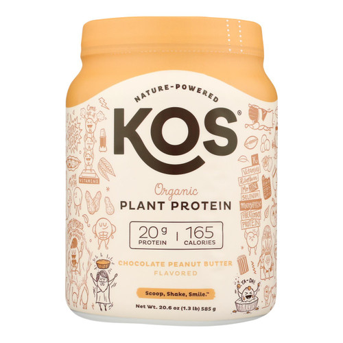 Kos - Plant Protein Chocolate Peanutbutter - 1 Each - 20.56 OZ