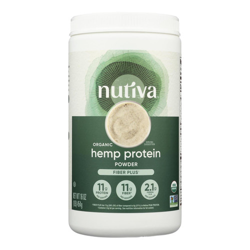 Nutiva Organic Hemp Protein Hi-Fiber - 16 oz