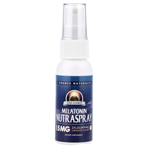 Source Naturals Sleep Science NutraSpray Melatonin Orange Flavor 1.5mg, 2 Fl. Oz.