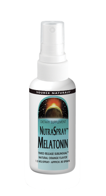 Source Naturals Melatonin NutraSpray 1.5 Orange Liquid bottle