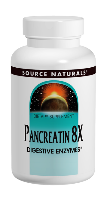 Source Naturals Pancreatin 8X 500 mg Capsules bottle
