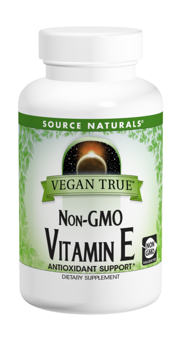 Source Naturals Vegan True Non-GMO Vitamin E 400 IU Tablets bottle