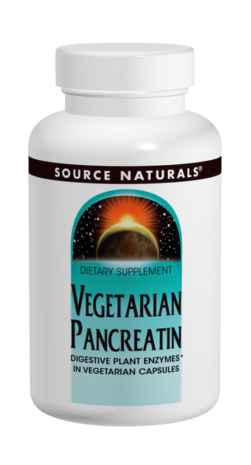 Source Naturals Vegetarian Pancreatin 475 mg Capsules bottle