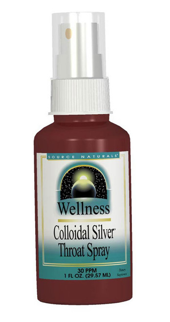 Source Naturals Wellness Colloidal Silver Throat Spray 30 ppm Liquid bottle