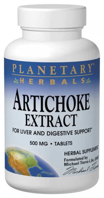 Planetary Herbals Artichoke Extract 500 mg Tablets bottle