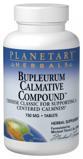 Planetary Herbals Bupleurum Calmative Compound 550 mg Tablets bottle