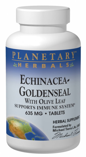 Planetary Herbals Echinacea-Goldenseal with Olive Leaf 635 mg Tablets bottle