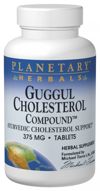 Planetary Herbals Guggul Cholesterol Compound 375 mg Tablets bottle