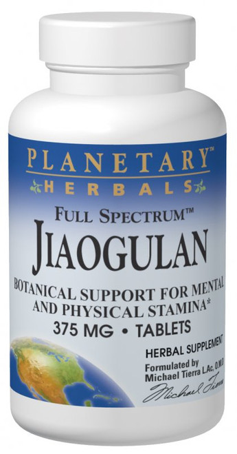 Planetary Herbals Jiaogulan, Full Spectrum 375 mg Tablets bottle