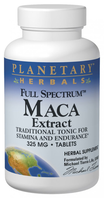 Planetary Herbals Maca Extract, Full Spectrum 325 mg Tablets bottle