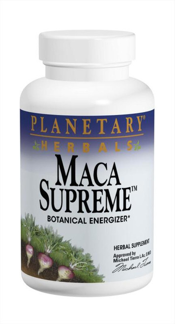 Planetary Herbals Maca Supreme 600 mg Vegetarian Capsules bottle
