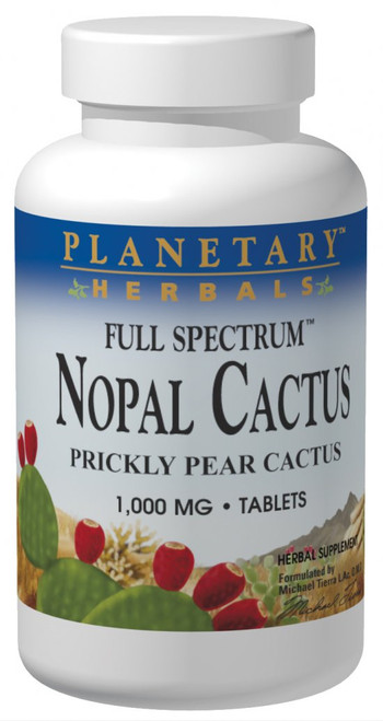 Planetary Herbals Nopal Cactus, Full Spectrum 1000 mg Tablets bottle