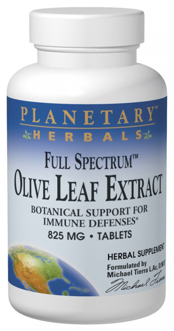Planetary Herbals Olive Leaf Extract, Full Spectrum 825 mg Tablets bottle