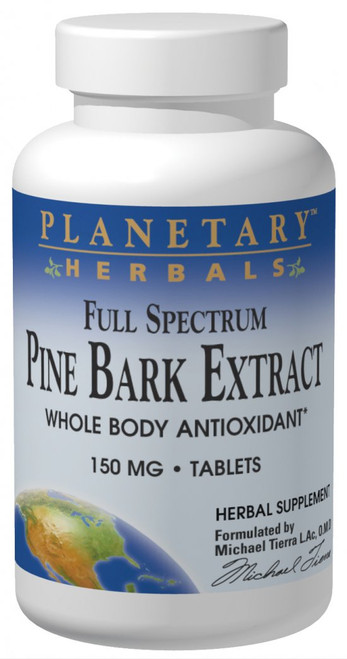 Planetary Herbals Pine Bark Extract, Full Spectrum 150 mg Tablets bottle
