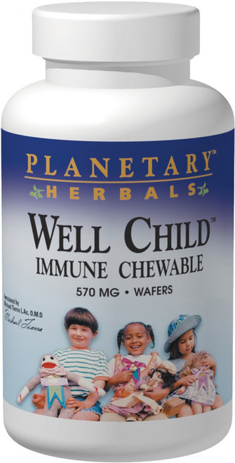 Planetary Herbals Well Child Immune Chewable 560 mg Wafers bottle