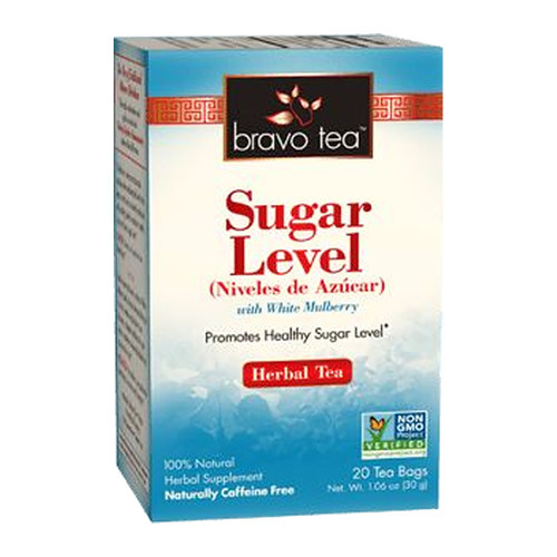 Bravo Tea Sugar Level Herbal Tea with White Mulberry box, 20 tea bags