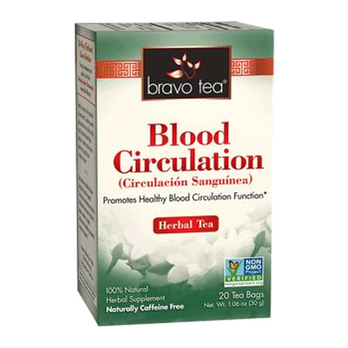 Bravo Tea Blood Circulation Herbal Tea box, 20 tea bags