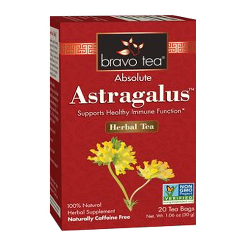 Bravo Tea Absolute Astragalus Herbal Tea box, 20 tea bags