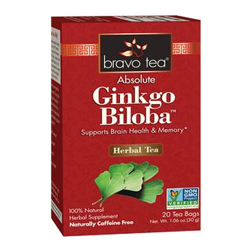 Bravo Tea Absolute Ginkgo Biloba Herbal Tea box, 20 tea bags