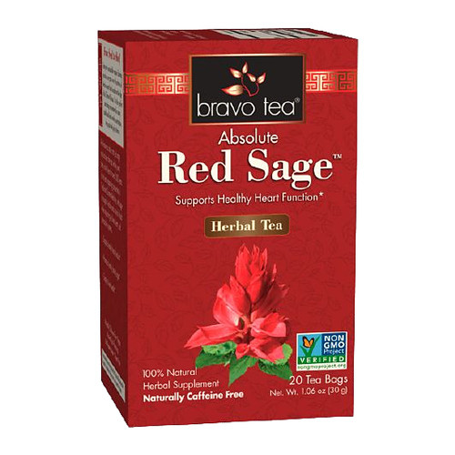 Bravo Tea Absolute Red Sage Root Herbal Tea box, 20 tea bags