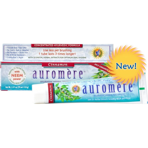 Auromere Ayurvedic Toothpaste, Cinnamon, 3.57 oz