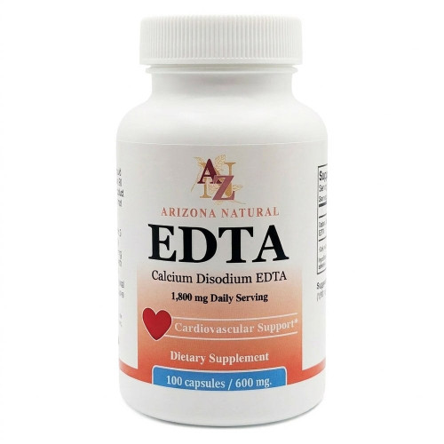 Arizona Natural EDTA 600 mg, Calcium Disodium EDTA, 100 Capsules