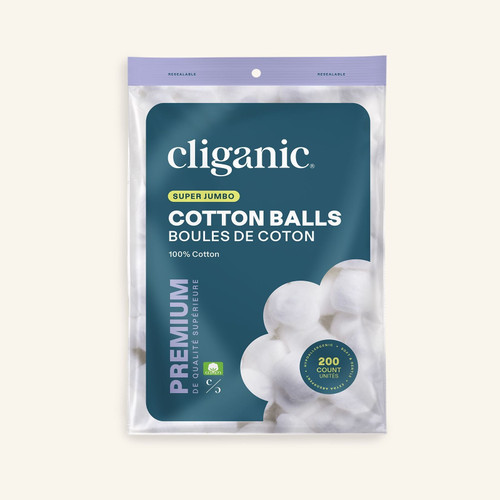 Cliganic Super Jumbo Cotton Balls, 200 Count