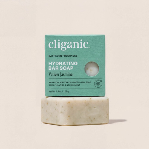 Cliganic Hydrating Bar Soap, Vetiver Jasmine, 4.4 oz